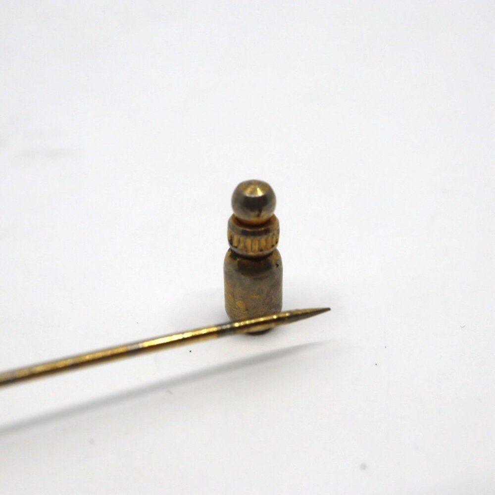 CHANEL Coco Mark Lapel Pin/Tie Clip Brooch in Gold and Black with Engraved Lo... - Picture 7 of 12
